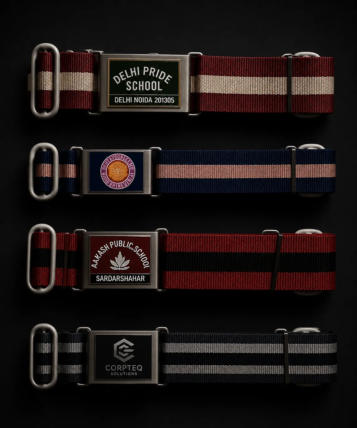 Branded Belts & Accessories — institutional apparel by DELRIQUE Apparel