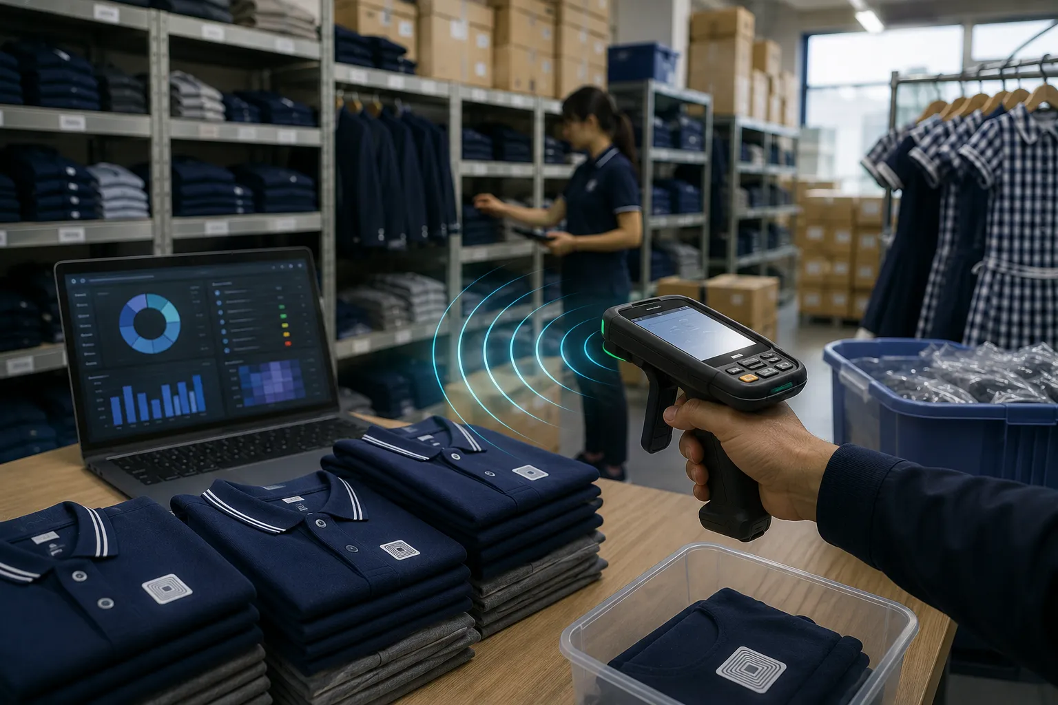 RFID in School Uniforms: How Smart Inventory Cuts Counting Time by 26x — DELRIQUE